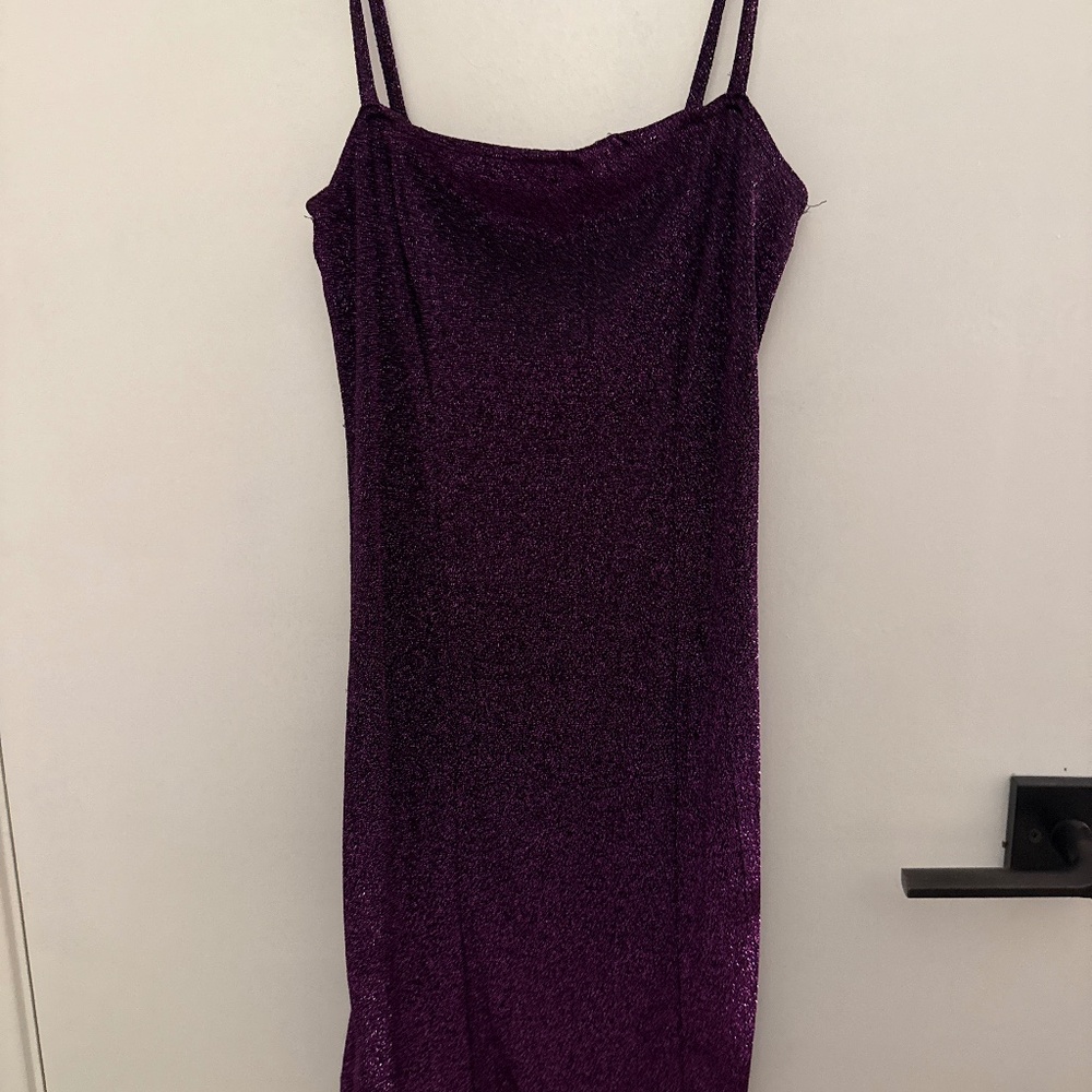 Strapless dress. Shimmery